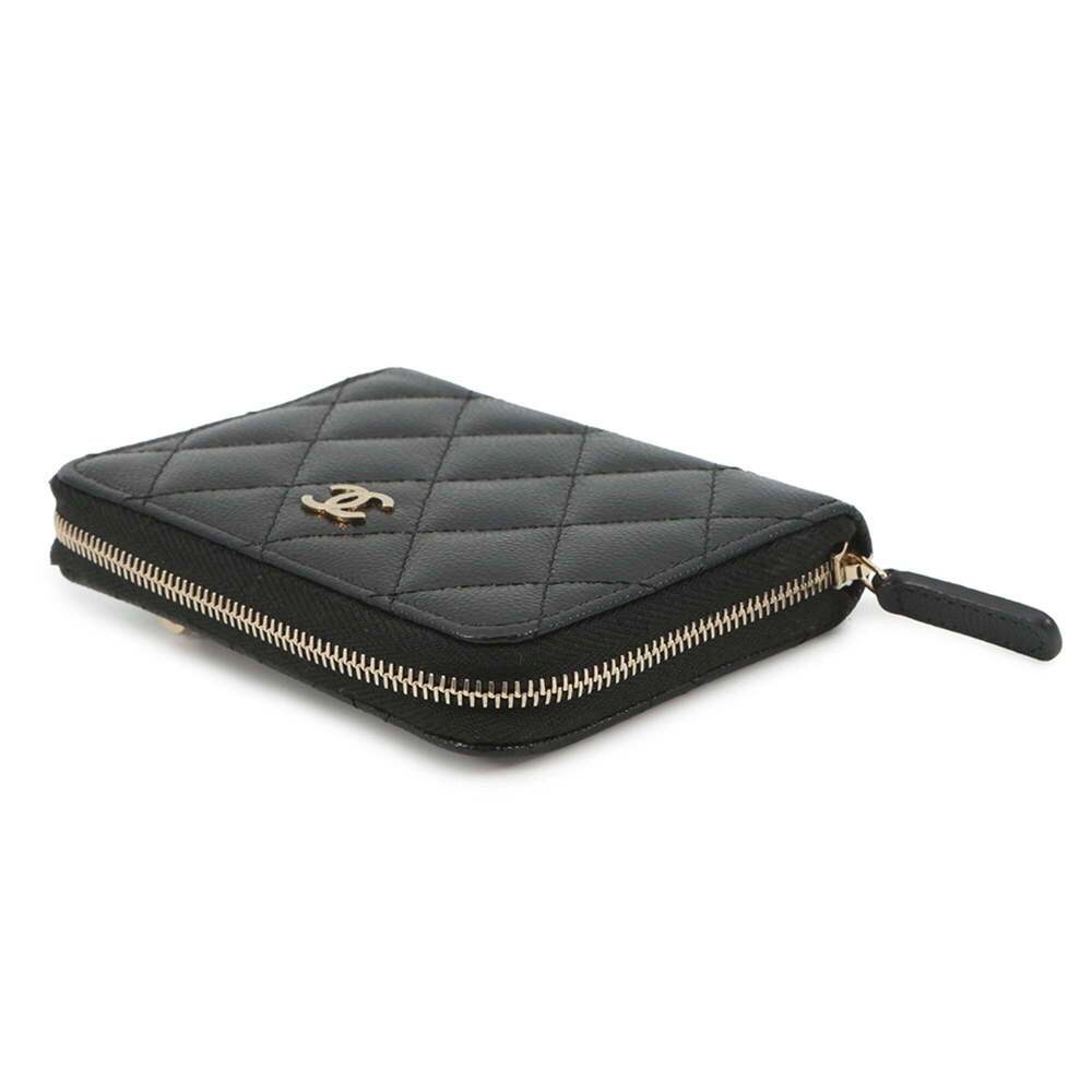 CHANEL Black Caviar Leather Logo Wallet - Picture 2 of 13